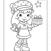 Blueberry Muffin Christmas Coloring Page