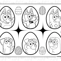 Bluey Characters Easter Eggs