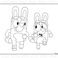 Bluey Easter Coloring Page
