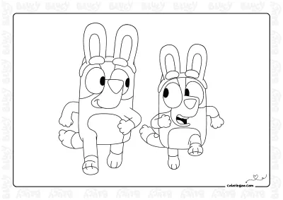 Bluey Easter Coloring Page