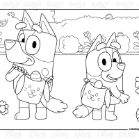 Bluey Easter Colouring Sheet