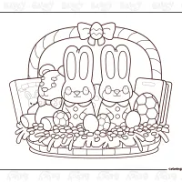 Bluey Easter Colouring Sheets
