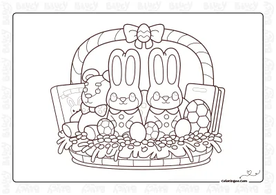 Bluey Easter Colouring Sheets