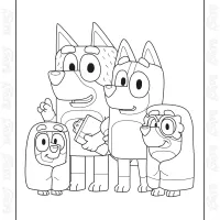 Bluey Ghostbasket Coloring Sheet
