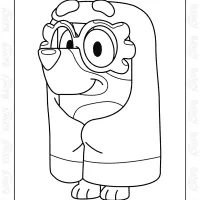 Bluey Granny Janet Coloring Page