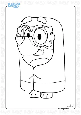 Bluey Granny Janet Coloring Page