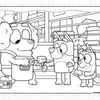 Bluey Hammerbarn Colouring Sheet