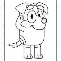Bluey Jack Army Coloring Page