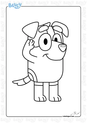 Bluey Jack Army Coloring Page