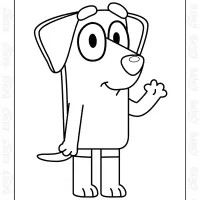 Bluey Jean Luc Coloring Page