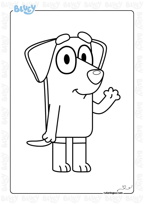 Bluey Jean Luc Coloring Page