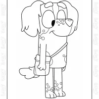 Bluey Mia Coloring Page
