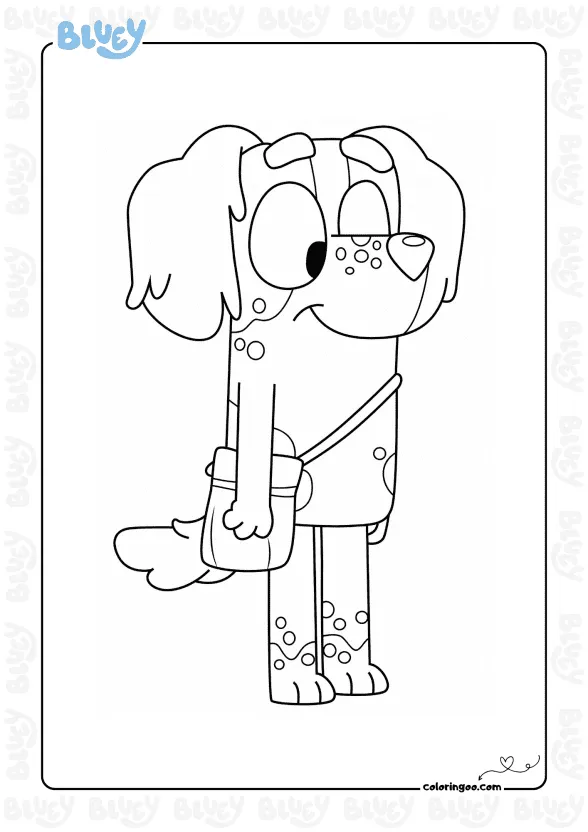 Bluey Mia Coloring Page