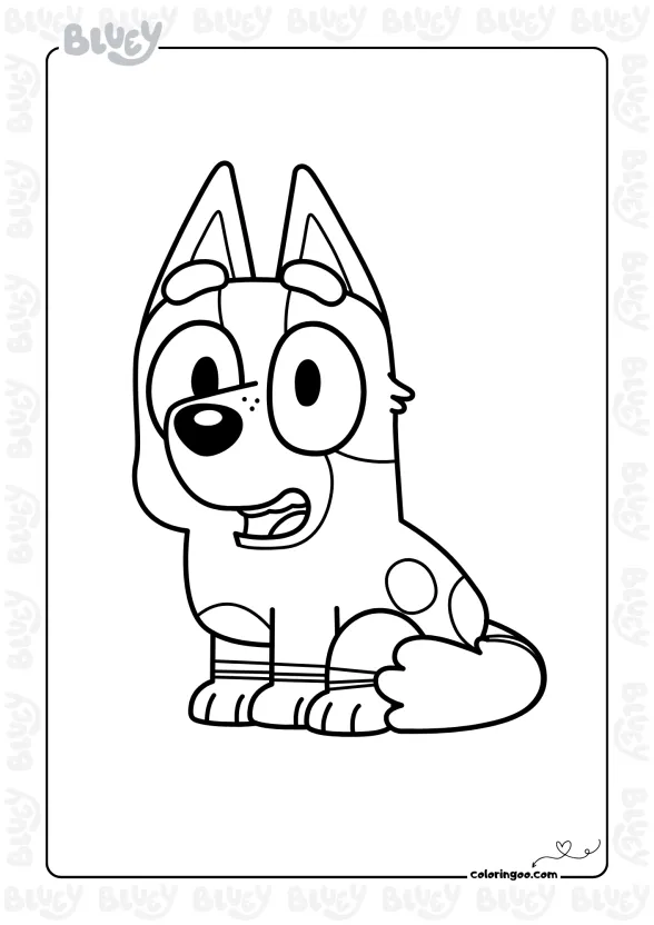 Bluey Socks Coloring Sheet 1 Bluey Socks Coloring Sheet