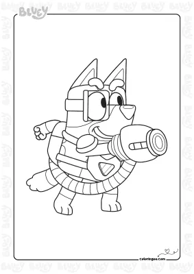 Bluey Surprise Coloring Sheet