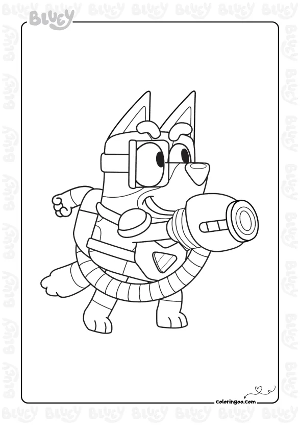 Bluey Surprise Coloring Sheet