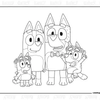 Bluey The Sing Colouring Sheet