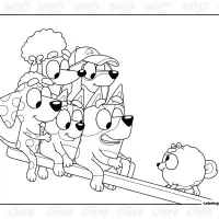 Bluey a Strong and Hardy Breed Coloring Page