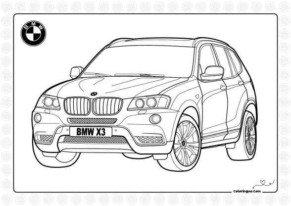 Bmw X3 Coloring Page