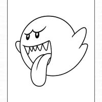 Boo from Super Mario Coloring Page 2 Boo from Super Mario Coloring Page