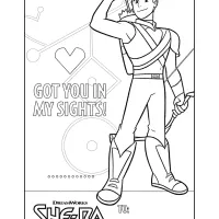 Bow Valentines Card Coloring Activity