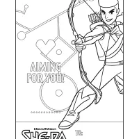 Bow Valentines Day Card Coloring Page