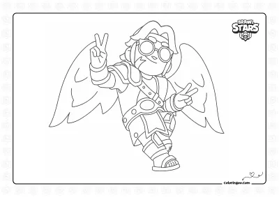 Brawl Stars Buster Blessed Coloring Page