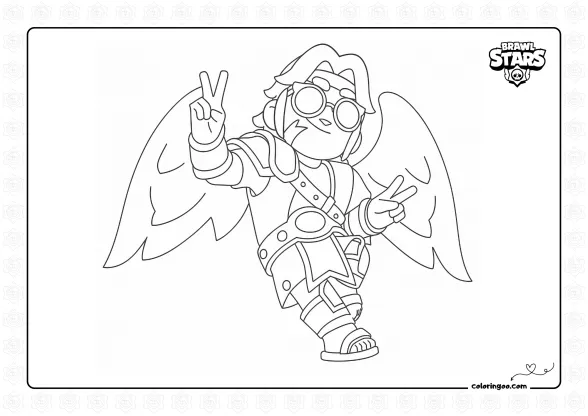 Brawl Stars Buster Blessed Coloring Page