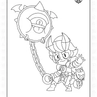 Brawl Stars Grim Gus Coloring Page