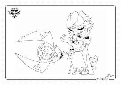 Brawl Stars Hades Mortis Coloring Page