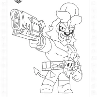Brawl Stars Hellbull Coloring Page