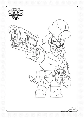 Brawl Stars Hellbull Coloring Page