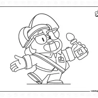 Brawl Stars Jae Yong Coloring Page