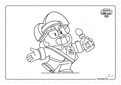 Brawl Stars Jae Yong Coloring Page