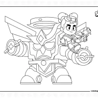 Brawl Stars Martyr Meg Coloring Page