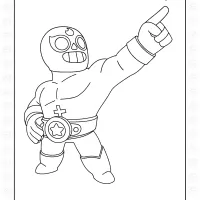 Brawler El Primo Coloring Page