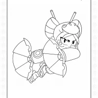 Brawler Kaze Geisha Coloring Page