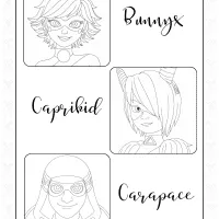 Bunnyx Caprikid and Carapace Coloring Page