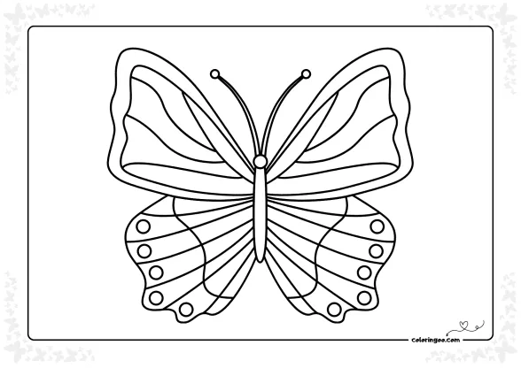 Butterfly Colouring Sheet 1 Butterfly Colouring Sheet