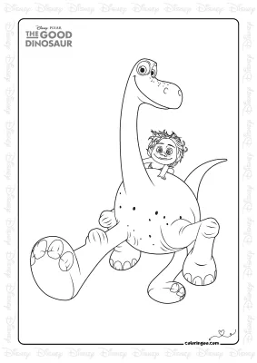 Disney The Good Dinosaur Arlo Spot Coloring Page
