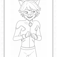 Cat Noir Coloring Page