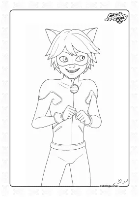 Cat Noir Coloring Page