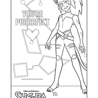 Catra Valentines Card Coloring Activity