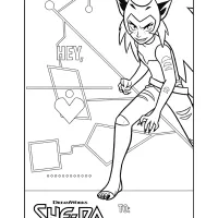 Catra Valentines Day Card Coloring Page