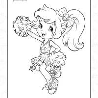 Cheerleader Plum Pudding Coloring Page