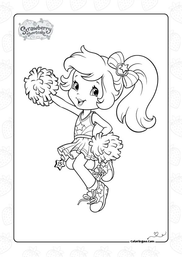 Cheerleader Plum Pudding Coloring Page