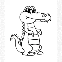 Crocodile Cartoon Coloring Page 9 Crocodile Cartoon Coloring Page