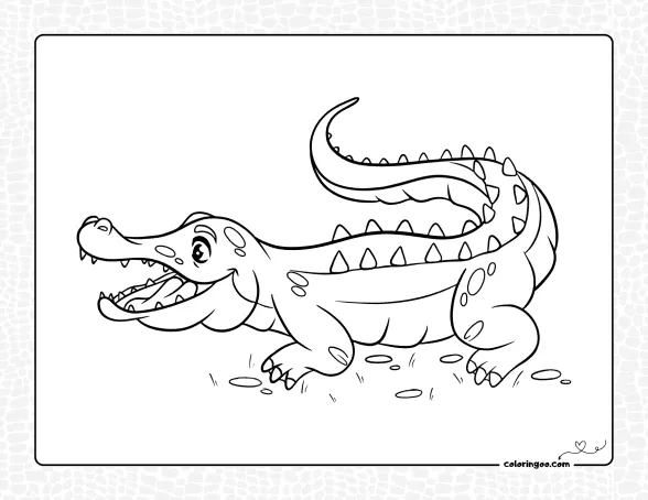 Crocodile Coloring Pdf Book