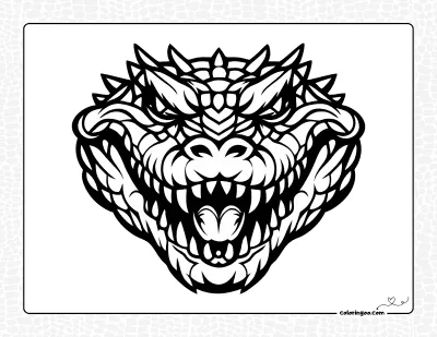 Crocodile Head Coloring Page