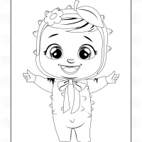 Cry Babies Cartoon Coloring Sheet